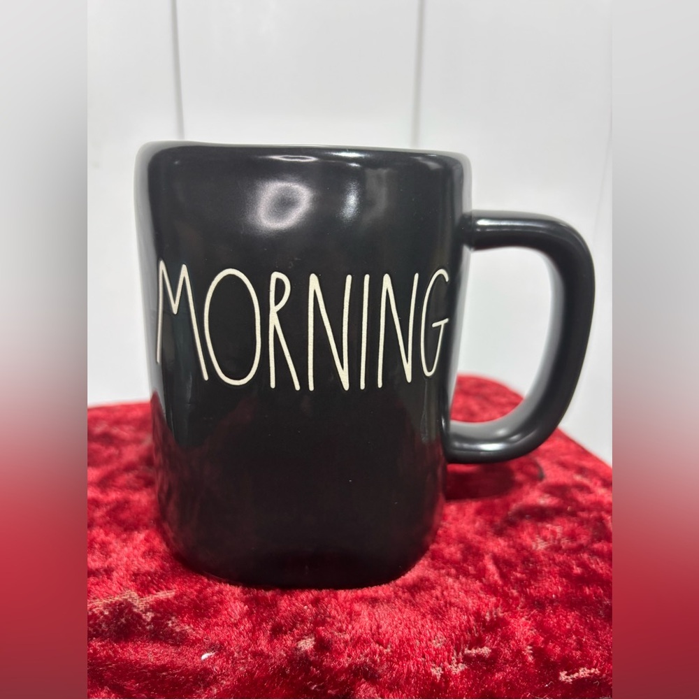 New Rae Dunn black “morning” mug